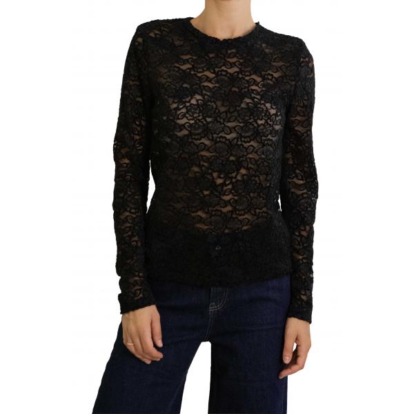 Maglia girocollo in pizzo Options